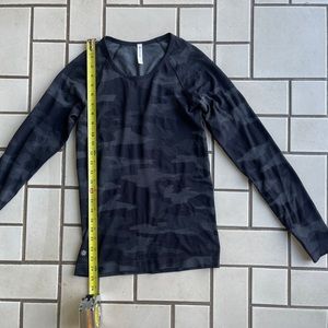 Athleta Black Camo Long Sleeve